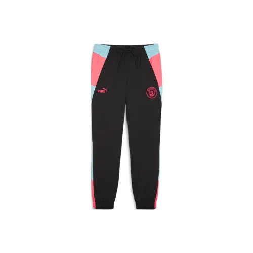 PUMA Manchester City Football Club Knitted Sports Pants Men's Black