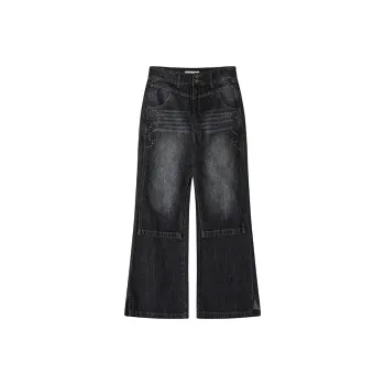 WULISHAONIAN Jeans Unisex Black
