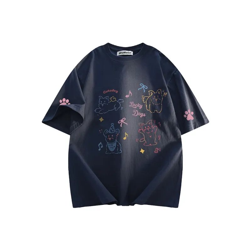 BRUMAIRE T Shirt Unisex Navy Blue-0