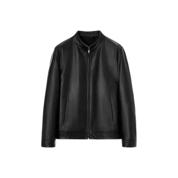 SINBOS Leather Jacket Men's Smoke Ink