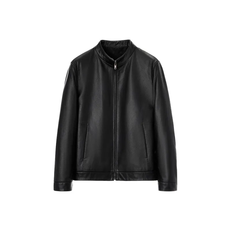 SINBOS Leather Jacket Men's Smoke Ink-0