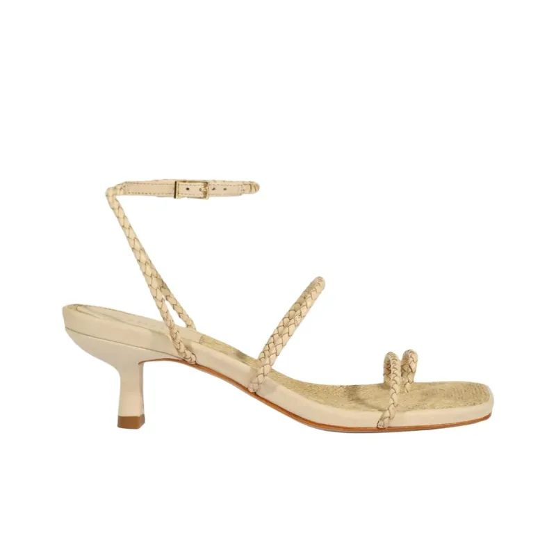 Schutz Kaya One Strap Sandals 7.5cm Women's Beige-1