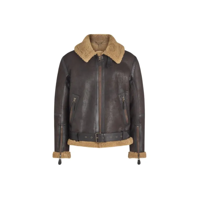 Belstaff Leather Jacket Men's Brown-0