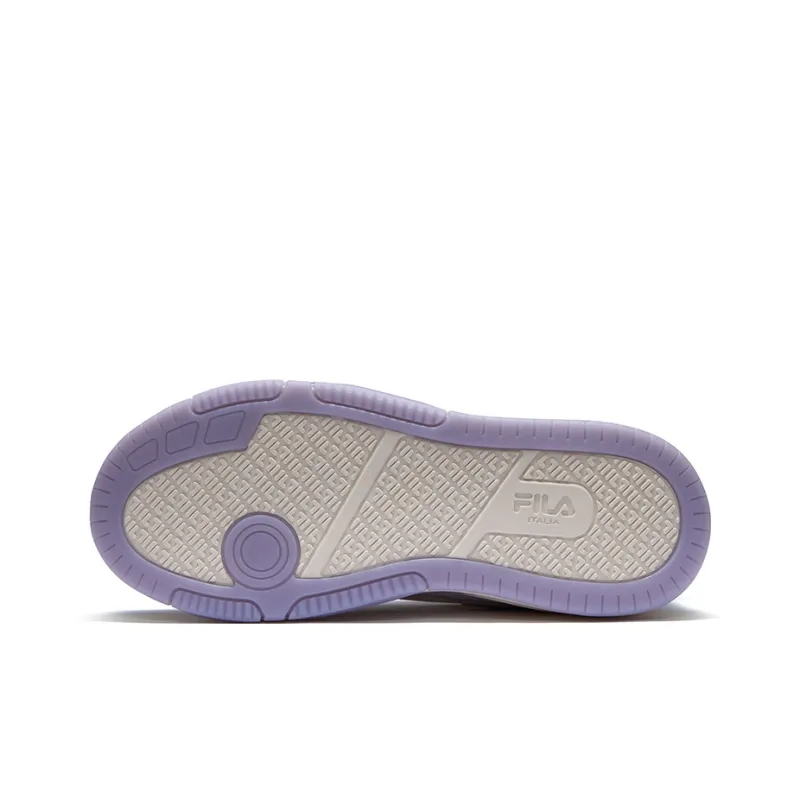 FILA FUSION BANK III Anti Slip Wear Resistant Low Top Skateboard Shoes Women's White Purple-7