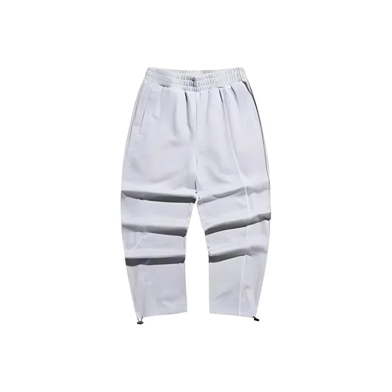 XTEP x MAOHELAOSHU LIANMINGKUAN Knitted Sports Pants Men's Light Heather Gray-0