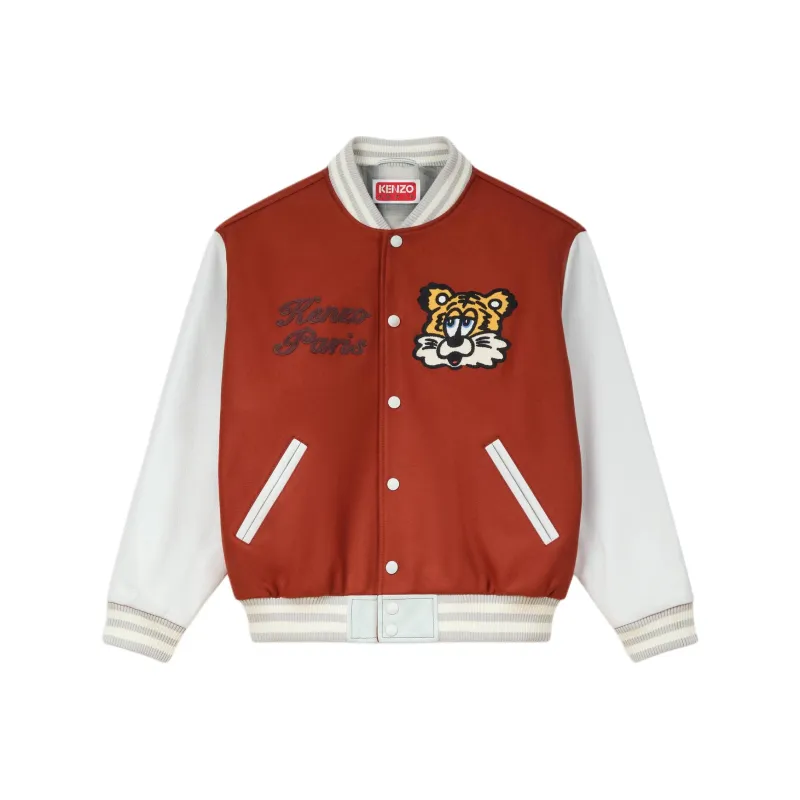 KENZO SS25 Baseball Jacket Unisex Spicy Pepper Red-0