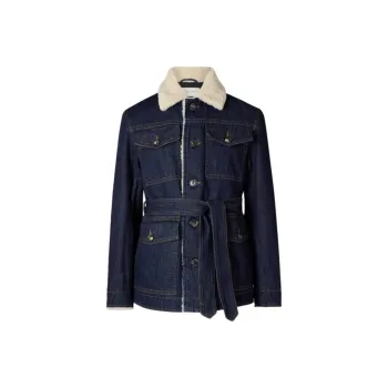 DRIES VAN NOTEN Faux Fur Collar Denim Jacket