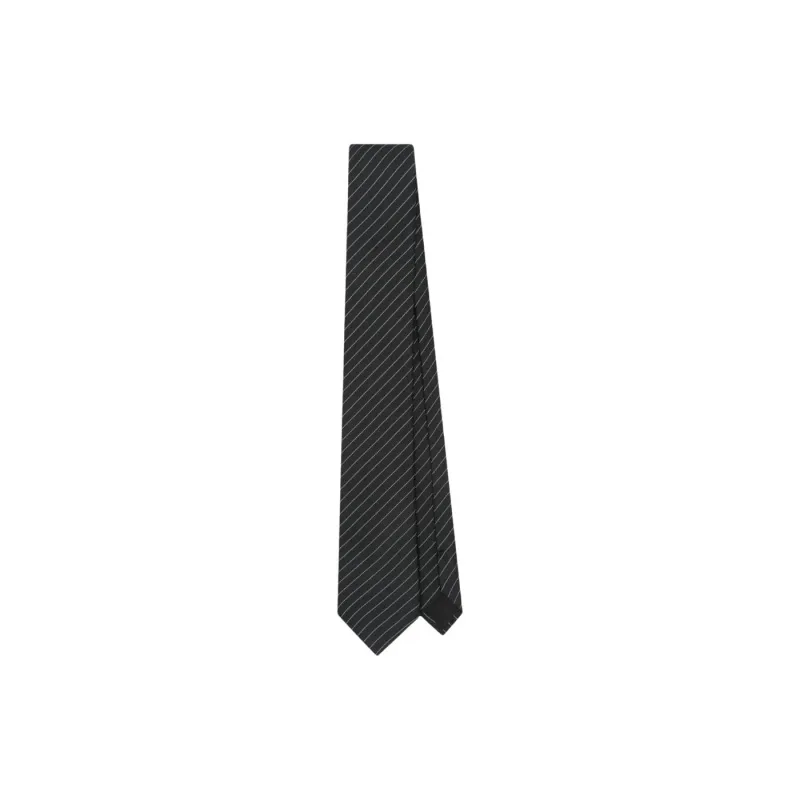 SAINT LAURENT Striped Tie-0