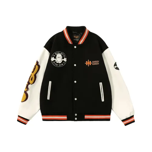 HARDY HARDY Baseball Jacket Unisex Black