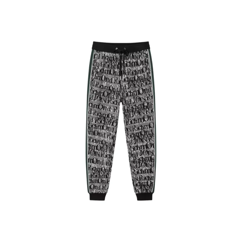 JOHN RICHMOND FW24 Knitted Sports Pants Men's Soot Letters-0