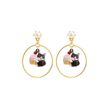 LES NEREIDES Gold Plated Earrings Women's Gold