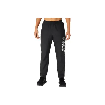 Asics Hex Graphic Lining Tricot Windbreaker Pant Casual Pants Men's Performance Black