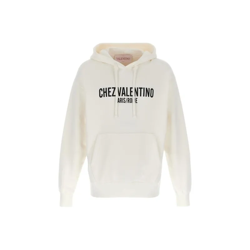 Valentino Logo Printed Drawstring Hoodie-0