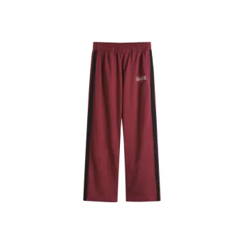 JEFF HAMILTON Knitted Sports Pants Unisex Red