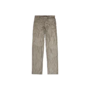Balenciaga Crinkle Effect Straight Leg Trousers