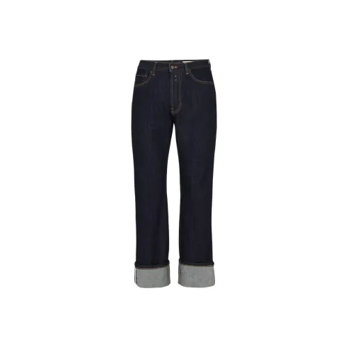 Alexander McQueen Straight Leg Turn Up Hem Jeans