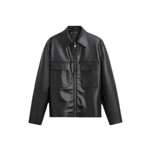 ZARA Leather Jacket Men's Black