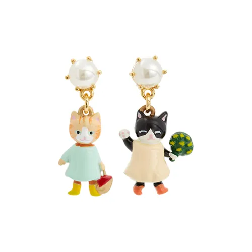 LES NEREIDES Gold Plated Earrings Women's Gold
