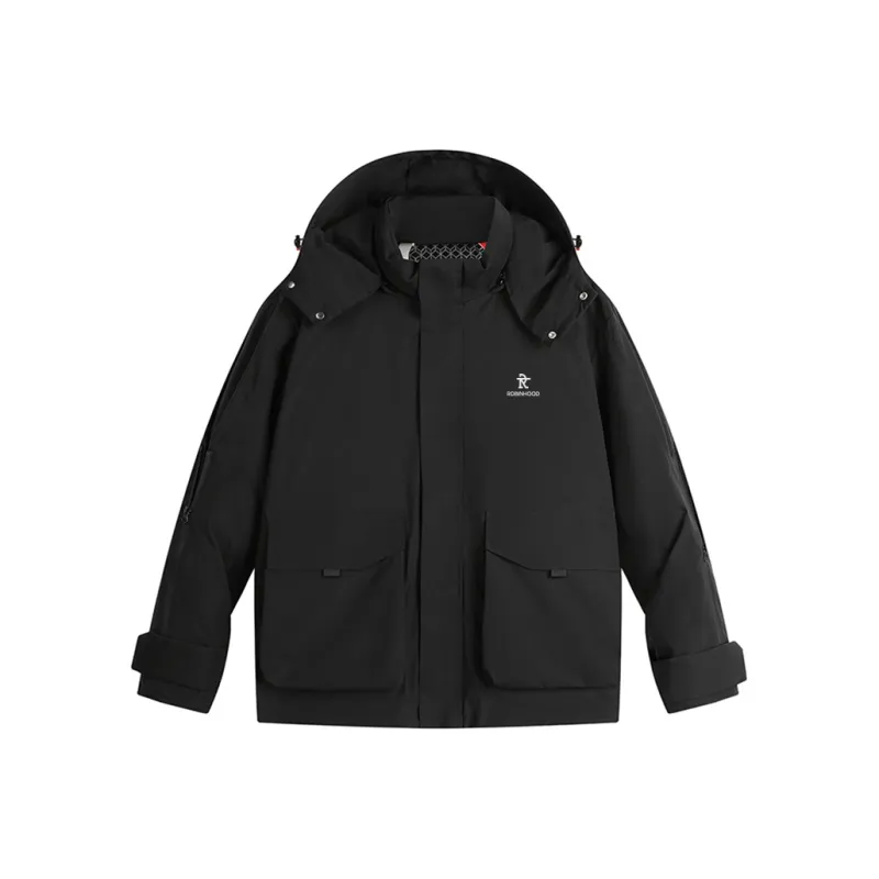 ROBINHOOD Warm Cold Resistant Water Resistant Water Repellent Rainproof Windproof Windbreaker Jacket Unisex-0
