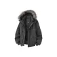 Gray, Detachable Fur Collar