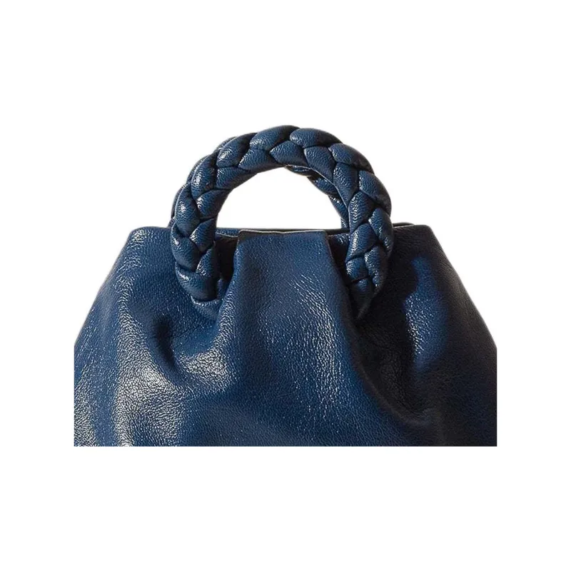 Hereu Lambskin Shoulder Bag, Crossbody Bag, Handbag Trumpets Women's Anchor Blue-4