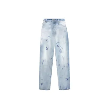 Vetements Scribbled Baggy Jeans