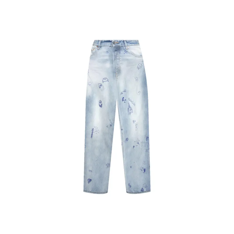 Vetements Scribbled Baggy Jeans-0