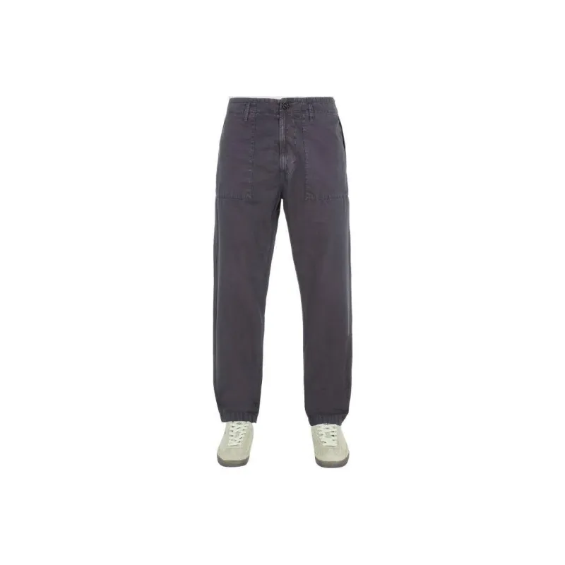STONE ISLAND 432f1 Weatherproof Cotton Canvas_ Ghost Piece Casual Pants Men's Steel Gray-0