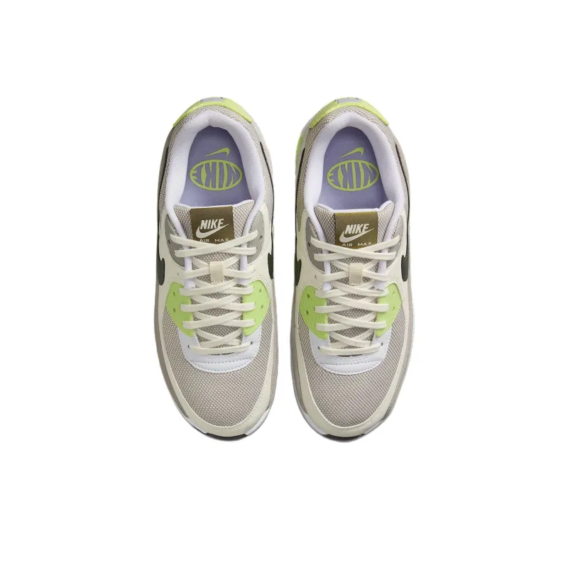 Nike Air Max 90 Slip Resistant Cushioning Low Top Running Shoes Women's Gray-3