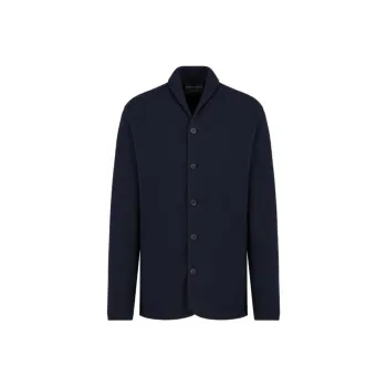 EMPORIO ARMANI Icon Plain knit Virgin wool Jacket