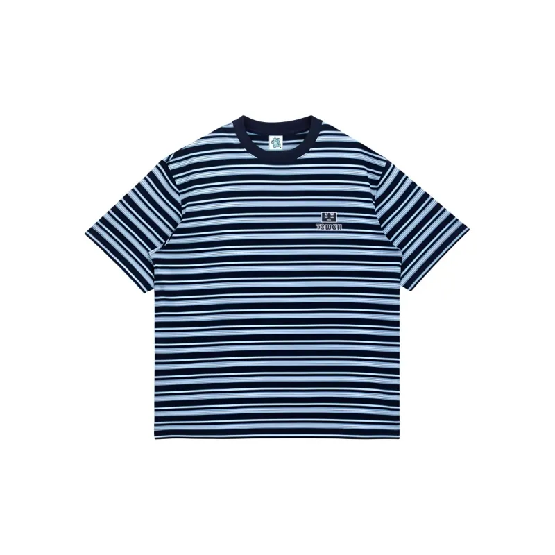 TGWALL Knitwear Unisex Blue White Stripes-0