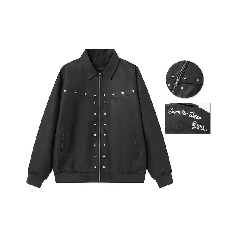 SHAUN THE SHEEP Leather Jacket Unisex-0