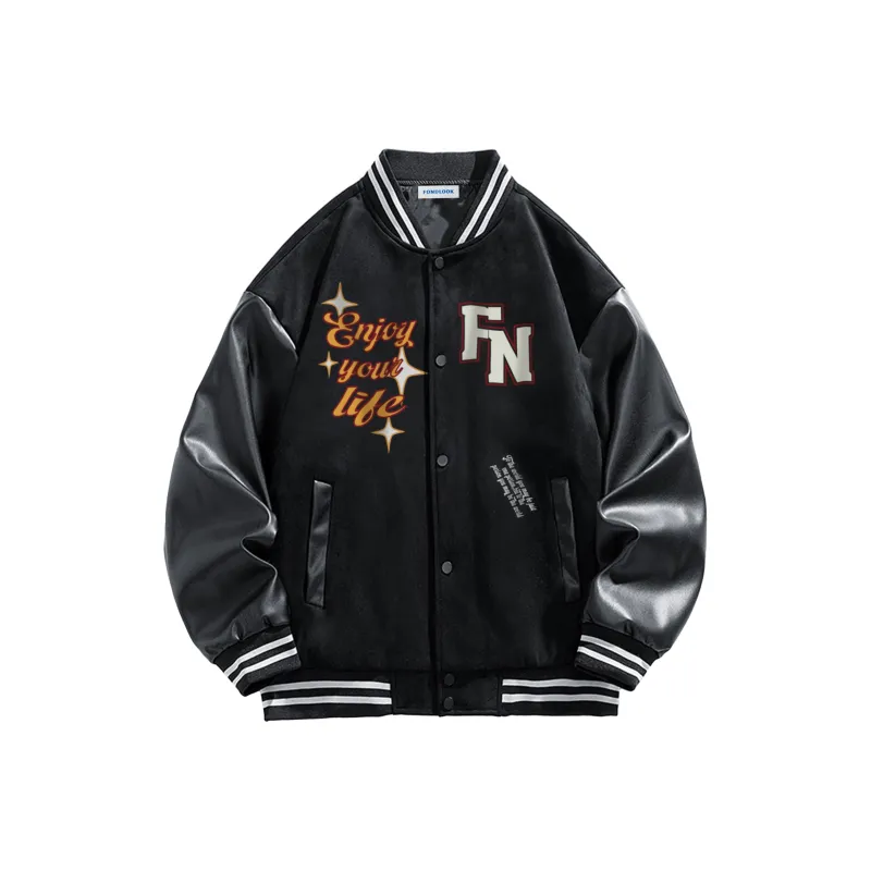 FONDLOOK Baseball Jacket Unisex-0