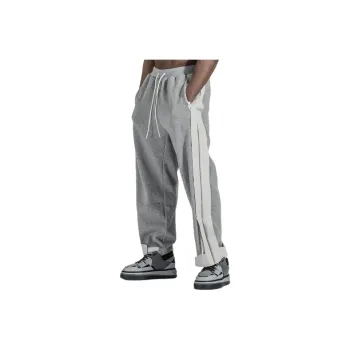 NORVINCY Breathable Elastic Waistband Solid Color Hip-Hop Casual Pants Unisex