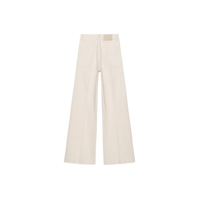 ZARA ZW Series Casual Pants Women's Raw White-1