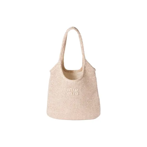 MIU MIU Ivy Polyamide Shoulder Bag Women's Pink Beige