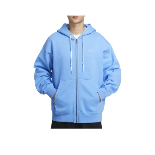 Nike Solo Swoosh Zip Up Drawstring Hoodie