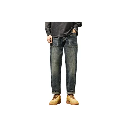 FASTFISH Jeans Men's Nostalgic Blue