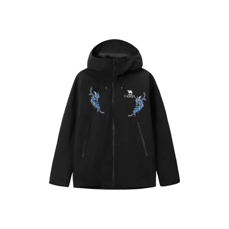CAMEL All weather Waterproof, Windproof, Thermal, Cold Resistant Windbreaker Jacket Unisex Black-0