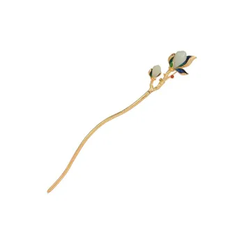 BYTHERE Hairpins Pale Greenish White Jade Women's