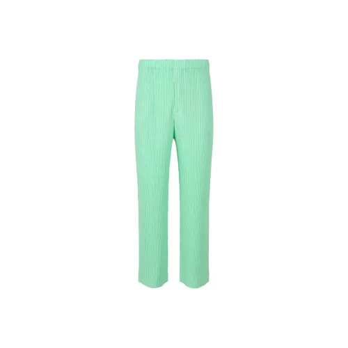 Homme Plissé Issey Miyake SS24 Casual Pants Men's Mint Green