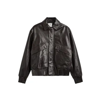 ZARA Leather Jacket Men's Brown