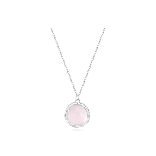 Fortune Gold Chalcedony Box Necklace Women's