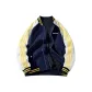 Navy Blue & Apricot