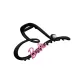 Black Heart Letter Shark Clip