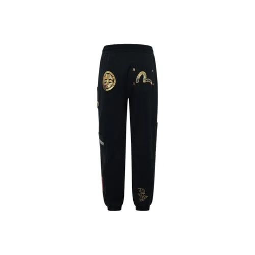 EVISU Knitted Sweatpants Men's Black