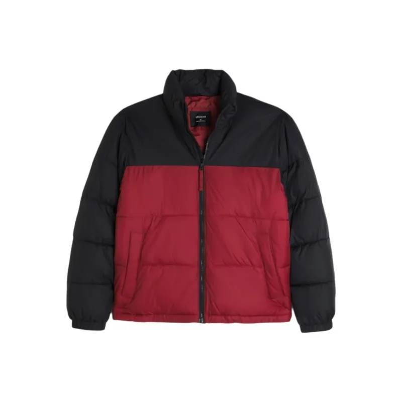 Hollister Puffer Jacket Men's Black Red-0
