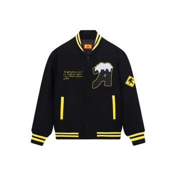 AFGK FW24 Baseball Jacket Unisex Black
