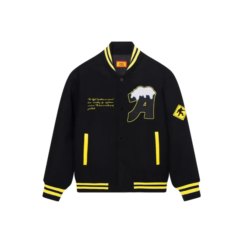 AFGK FW24 Baseball Jacket Unisex Black-0
