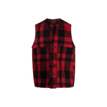Filson Mackinaw Plaid check Wool Gilet